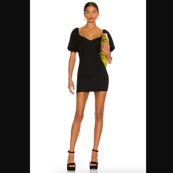 More to come Dresses & Skirts - More To Come Dress Women Small Black Lizzy Puff Sleeve Romantic Feminine Minimal